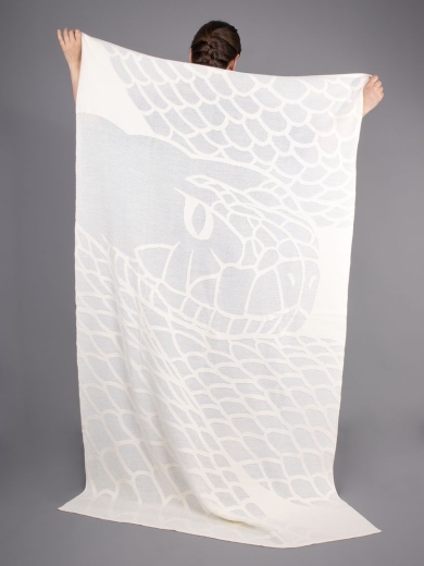 Изображение №1 | Плед Serpentica, молочный с люрексом