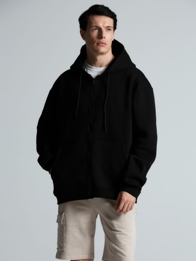 Изображение №12 | Толстовка унисекс оверсайз Zippy, черная, размер XS/S