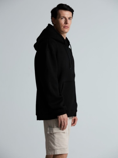 Изображение №13 | Толстовка унисекс оверсайз Zippy, черная, размер XS/S