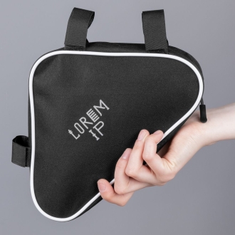 Изображение №5 | Велосумка на раму BikeLine Mini, черная с белым