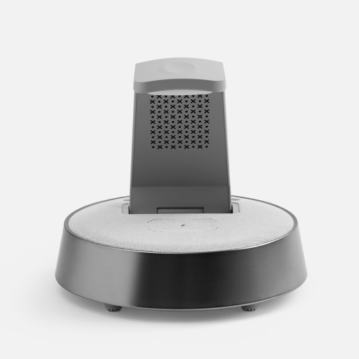 Изображение №4 | Bluetooth-колонка с беспроводной зарядкой и часами netEnergy, серая