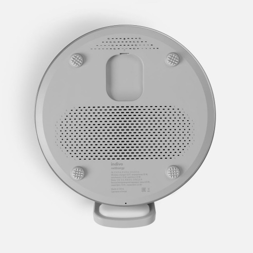 Изображение №6 | Bluetooth-колонка с беспроводной зарядкой и часами netEnergy, серая