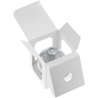 Изображение №5 | Елочный шар Finery Shine, 10 см, глянцевый серебристый с глиттером