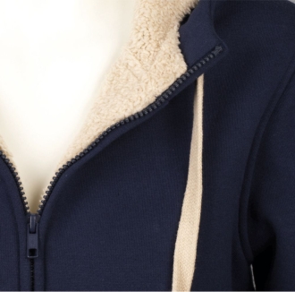 Изображение №5 | Толстовка унисекс на молнии Sherpa 280 темно-синяя, размер XXS