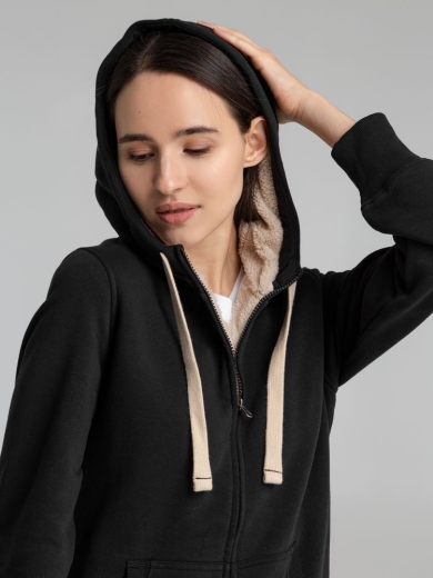 Изображение №8 | Толстовка унисекс на молнии Sherpa черная, размер XS