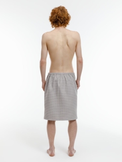 Изображение №6 | Килт вафельный мужской Onsen, светло-серый, единый размер