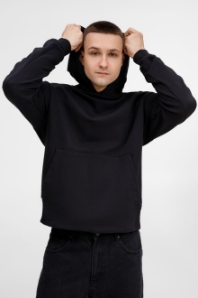Изображение №1 | Худи оверсайз унисекс Kosmos, черное, размер XS/S
