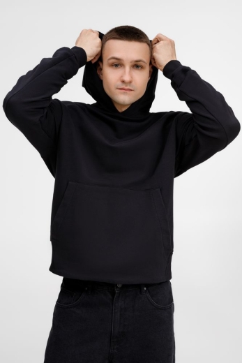 Изображение №1 | Худи оверсайз унисекс Kosmos, черное, размер XS/S