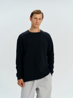 Изображение №1 | Свитшот оверсайз унисекс Omnifit, черный, размер XS/S