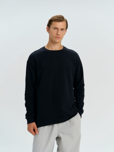 Изображение №1 | Свитшот оверсайз унисекс Omnifit, черный, размер XS/S