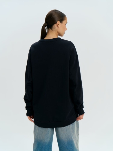 Изображение №13 | Свитшот оверсайз унисекс Omnifit, черный, размер XS/S