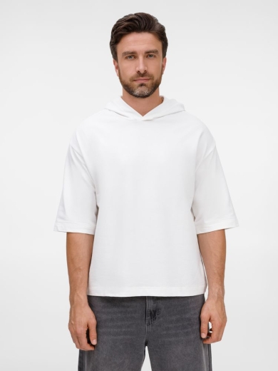 Изображение №1 | Футболка оверсайз унисекс с капюшоном Neofit, молочно-белая, размер XS/S