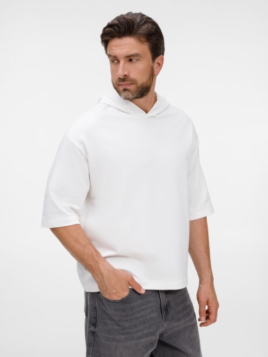 Изображение №14 | Футболка оверсайз унисекс с капюшоном Neofit, молочно-белая, размер XS/S