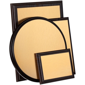 Изображение №6 | Плакетка Plaque, круглая, венге с золотистой пластиной