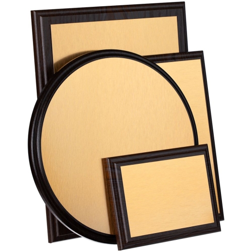 Изображение №6 | Плакетка Plaque, круглая, венге с золотистой пластиной