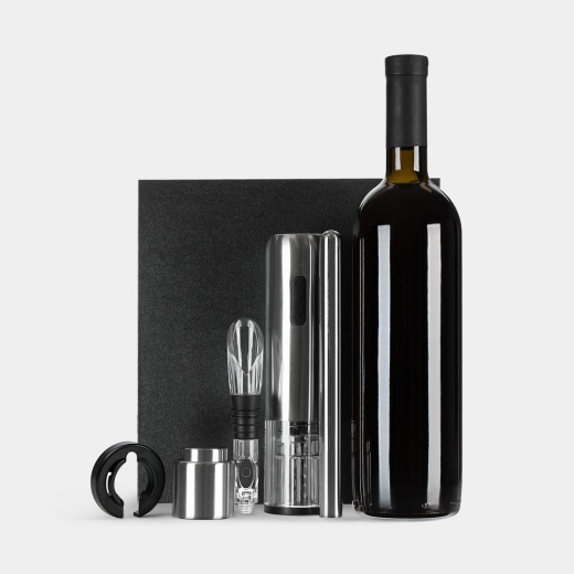 Изображение №1 | Винный набор Veritas, черный с серебристым