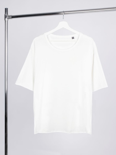 Изображение №2 | Футболка оверсайз унисекс Vozduh, молочно-белая, размер XS/S