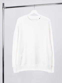 Изображение №1 | Свитшот оверсайз унисекс Vozduh, молочно-белый, размер XS/S