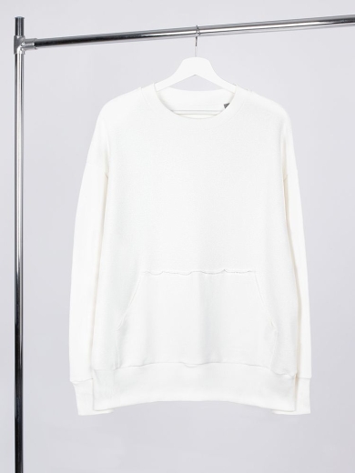 Изображение №1 | Свитшот оверсайз унисекс Vozduh, молочно-белый, размер XS/S