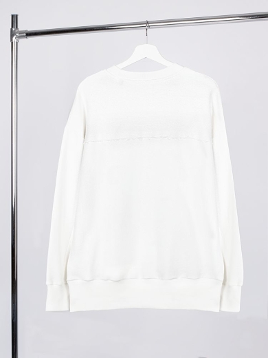 Изображение №2 | Свитшот оверсайз унисекс Vozduh, молочно-белый, размер XS/S