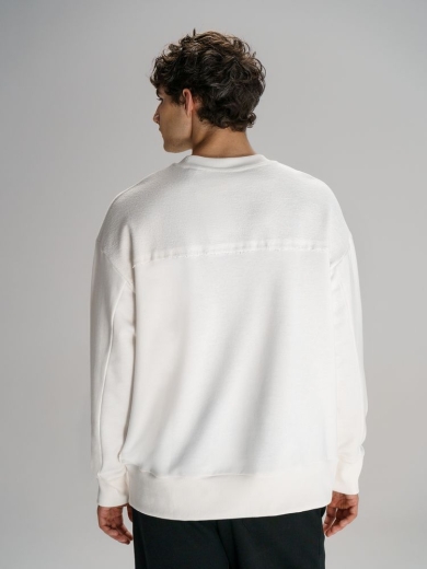 Изображение №10 | Свитшот оверсайз унисекс Vozduh, молочно-белый, размер XS/S