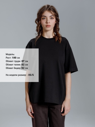 Изображение №9 | Футболка оверсайз Kangas, черная, XS/S