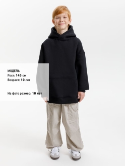 Изображение №9 | Худи детское оверсайз Junipero, черное, 6 лет