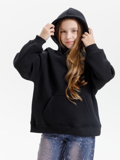 Изображение №6 | Худи детское оверсайз Junipero, черное, 6 лет