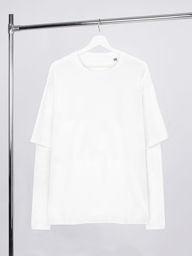 Изображение №2 | Футболка оверсайз с двойным рукавом Kosmos, молочно-белая, размер XS/S