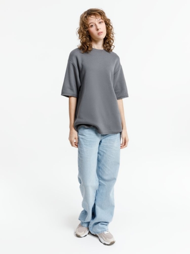 Изображение №4 | Джемпер с коротким рукавом Siluetti Volumica, серый, размер XS/S