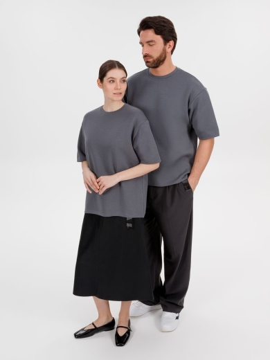 Изображение №13 | Джемпер с коротким рукавом Siluetti Volumica, серый, размер XS/S