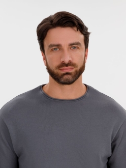 Изображение №4 | Лонгслив унисекс Siluetti Fuori, серый, размер S/M