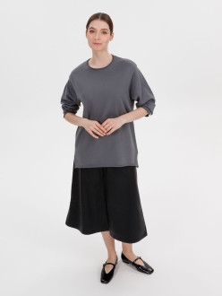 Изображение №8 | Лонгслив унисекс Siluetti Fuori, серый, размер S/M