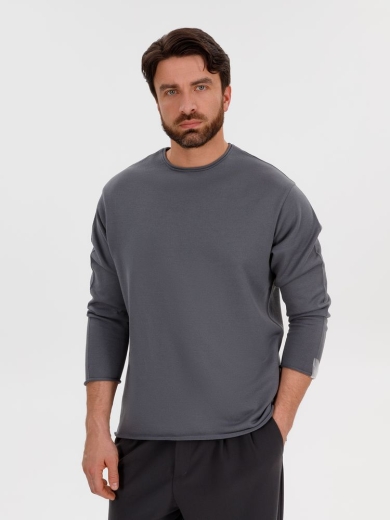 Изображение №5 | Лонгслив унисекс Siluetti Fuori, серый, размер S/M