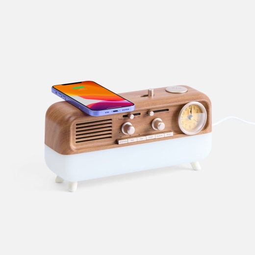 Изображение №1 | Bluetooth-колонка с беспроводной зарядкой, часами и подсветкой Multiverse, ver.2