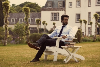 Изображение №3 | Рубашка мужская в полоску Reno, серая, размер S