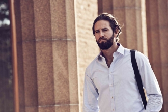 Изображение №3 | Рубашка мужская в клетку Tribeca, черная, размер S