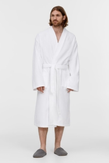 Изображение №6 | Халат махровый Aeris, белый, размер S/M