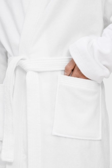 Изображение №7 | Халат махровый Aeris, белый, размер S/M