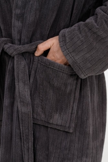 Изображение №7 | Халат флисовый Magic Mantle, темно-серый, размер M/L