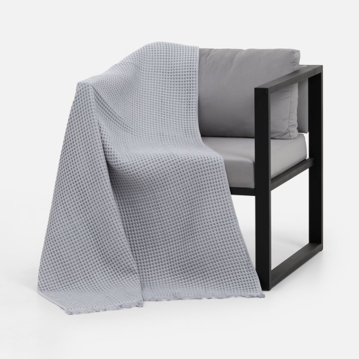 Изображение №4 | Плед вафельный Elenglect, светло-серый