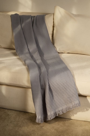 Изображение №6 | Плед вафельный Elenglect, светло-серый