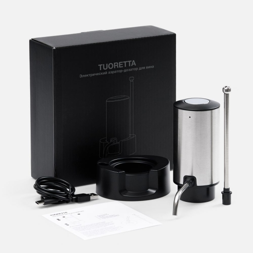 Изображение №11 | Электрический аэратор-дозатор для вина Tuoretta, серебристый