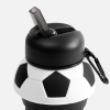 Изображение №4 | Складная бутылка для воды Football Flex, белая с черным