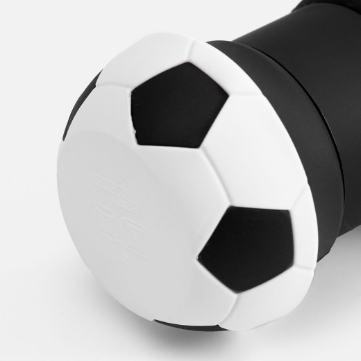 Изображение №5 | Складная бутылка для воды Football Flex, белая с черным