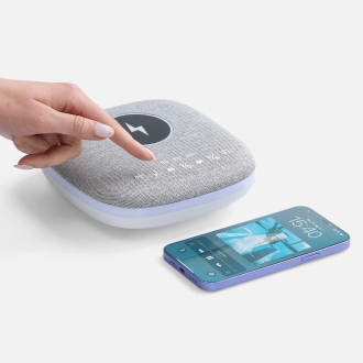 Изображение №7 | Bluetooth-колонка с беспроводной зарядкой и подсветкой Terrafonic, серая