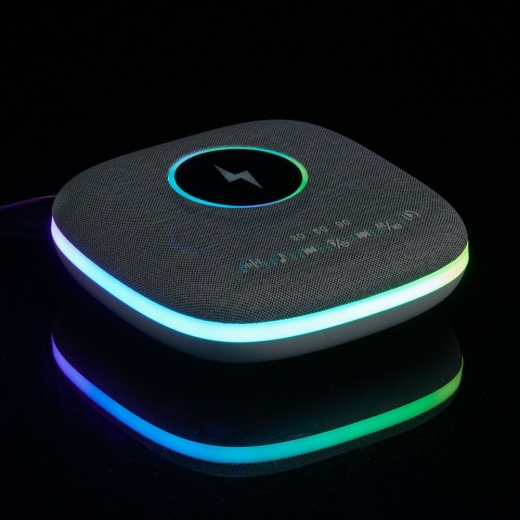 Изображение №14 | Bluetooth-колонка с беспроводной зарядкой и подсветкой Terrafonic, серая