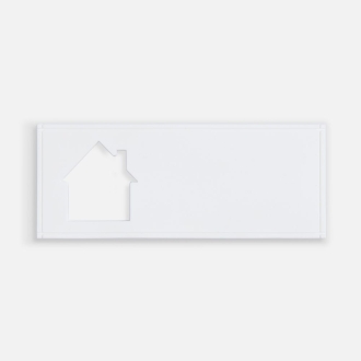 Изображение №1 | Лейбл из ПВХ с вырубкой «Дом», белый