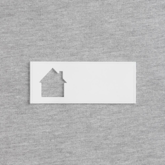 Изображение №2 | Лейбл из ПВХ с вырубкой «Дом», белый