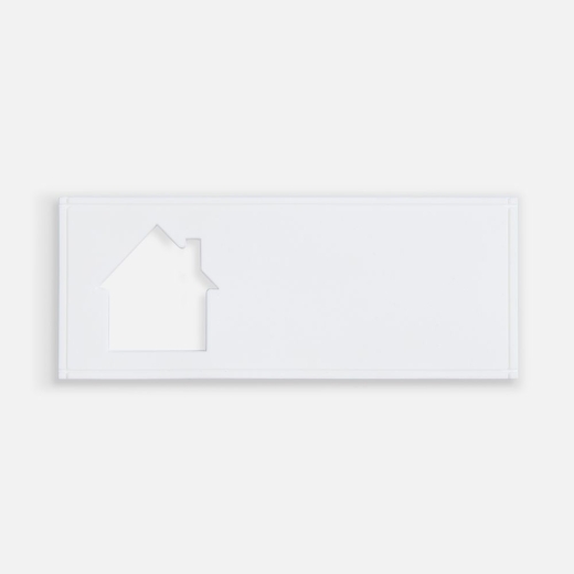 Изображение №1 | Лейбл из ПВХ с вырубкой «Дом», белый